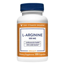 L-Arginina 500 mg: Cápsulas de The Vitamin Shoppe, Suplemento con 100 Unidades