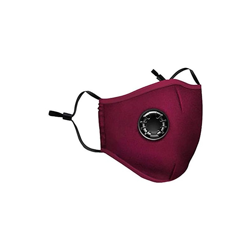 Delafino Face Mask In Cotton - Red - 3-Layers with