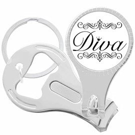 Diva Nail Clippers Plus Bottle Opener Keychain