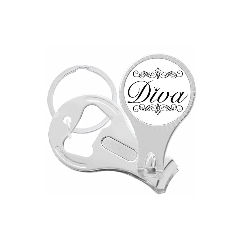 Diva Nail Clippers Plus Bottle Opener Keychain