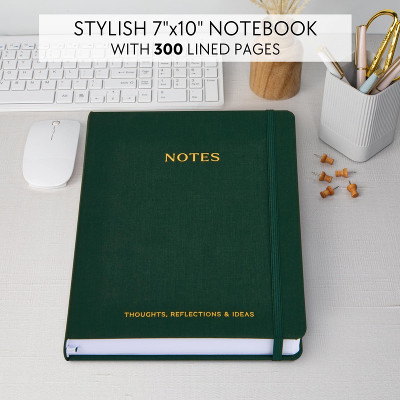 ZICOTO Aesthetic Thick Linen Journal Notebook For Women - Modern