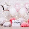 TRIXES 5 Silver Star Balloons, 18'' Metallic, Birthday Celebration Table