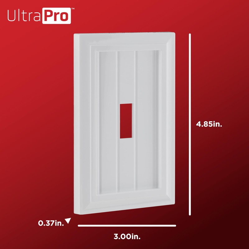 UltraPro Screwless Toggle Switch Wallplate, 1-Gang – Modern Snap-On Cover,