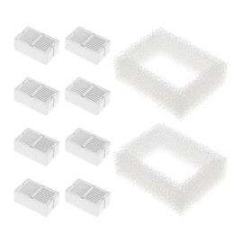 YINETTECH Pet Water Fountain Filter Compatible with Vakdon Cat Drinking Fountain Include 8PCS Activated Carbon Filters & 2PCS Foam Filters Pet Water Dispenser Filter