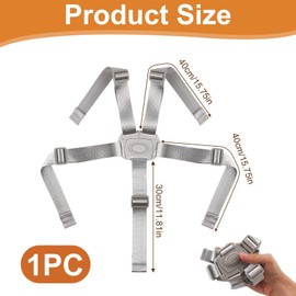1PCS High Chair Harness, Adjustable Baby Seat Belt 5 Point Harnesses Straps Chairs Seat Straps Anti Escape Security Strap for Kids Stroller Pram Buggy