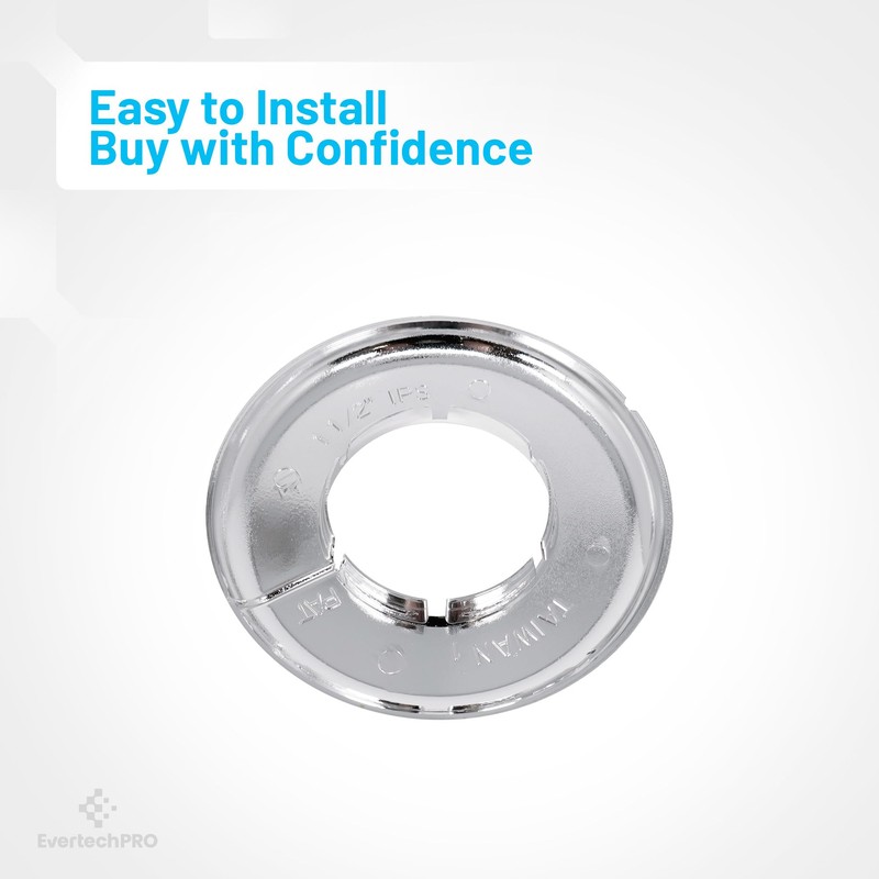 PLB23013P112IPS EvertechPRO Wall Plate - Chrome Plated 1-1/2 Inch IPS