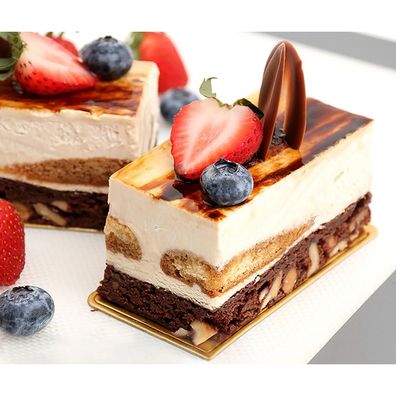 YYaaloa YYaaloa Mini Rectangular Golden Cake Boards Mousse Cupcake Base