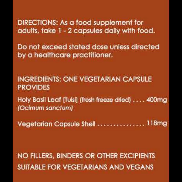 Terra Nova Holy Basil Tulsi 400 mg 50 caps