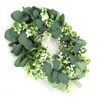 Home Hanging Artificial Plants Wreath Green Leaf Wreath Decoration for