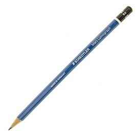 Staedtler Mars Lumograph Pack of 6 Paper Pencils 100 mm Lead 2 mm Blue 8Haa
