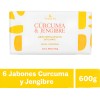 Jabón Artesanal De Curcuma Y Jengibre 6 Pz De 100g