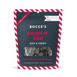 Bocce's Bakery Lumps of Coal Soft & Chewy Dog Treats, All-Natural Wheat-Free Christmas Dog Treats, 6 oz