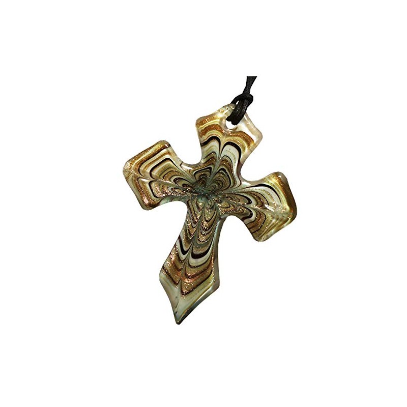 Cassiani Murano Art Deco Collection Glass Cross
