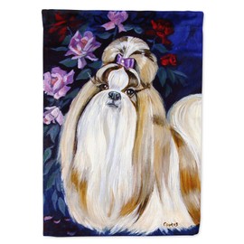 Caroline's Treasures 7180GF Shih Tzu Garden Flag Mailbox Flag Decorative Yard Flag Banner Outside Patio Artwork Yard Flower Beds, Garden Size, Multicolor