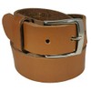 BELT UP Mens 100% Real Leather 1.25 Inch Plain Casual