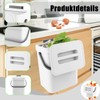 Hanging Trash Bin, 3L Hanging Bin for Worktop, 16.1 x