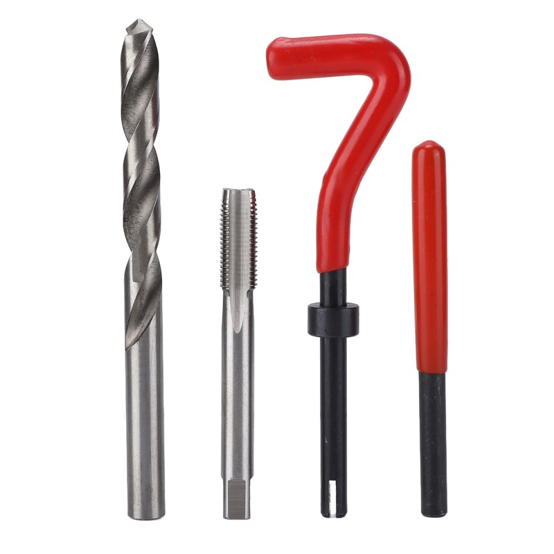 15 Pcs Thread Repair Tool Kit M10x1.25mm Metal Threaded Inserts