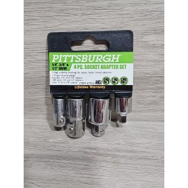 PITTSBURGH 4 Piece High Visibility Socket Adapter Set 1/4", 3/8", 1/2" 67925