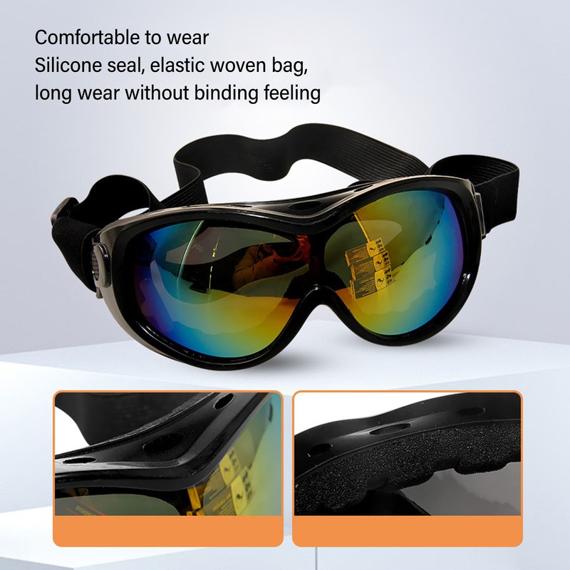 Large Dog Sunglasses UV Protection Waterproof Windproof Adjustable Dog Goggles