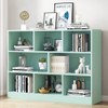 IOTXY Open Shelf Low Bookcase - Wooden 3-Tier Floor Standing
