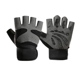 HomyComy Weight Lifting Gloves for Women Men Fingerless Workout Gym Gloves with Wrist Support Full Palm Protection and Extra Grip for Training Size M