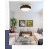 kudos Ceiling Light, 16-inch LED Flush Mount Ceiling Light, Black