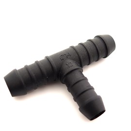 2x Hose Tube Pipe 3-way T-Piece 12mm to 2x 14mm Tube Pipe Connector Joiner Air Fuel Water - FREE FIRST CLASS UK POSTAGE!