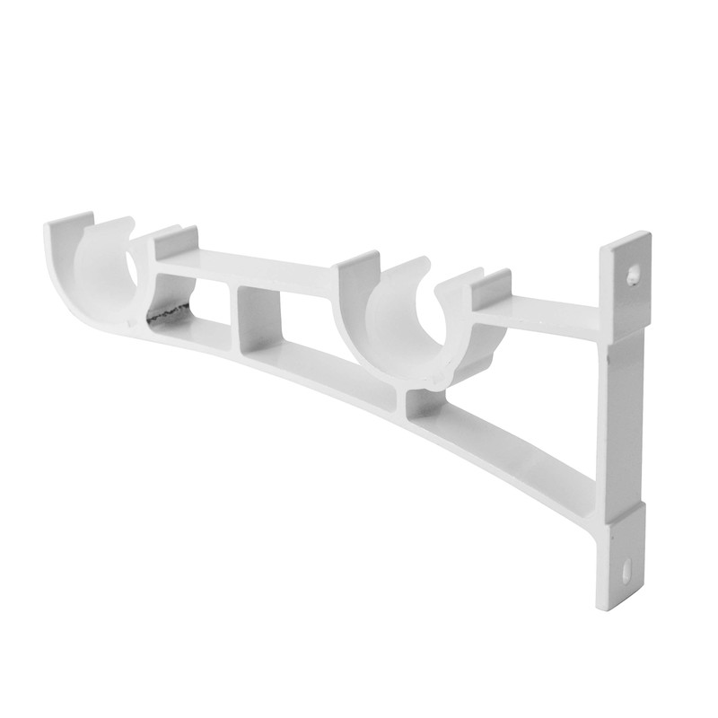 AddGrace 4 Pack Double Curtain Rod Brackets for Drapery Rod