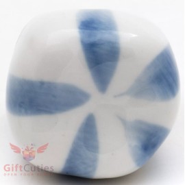 Gzhel Russian Hand painted Tooth Shape Porcelain Figurine