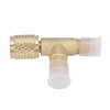 Pissente Quick Coupler Access Tee, Brass 1/4in SAE Interface Sturdy