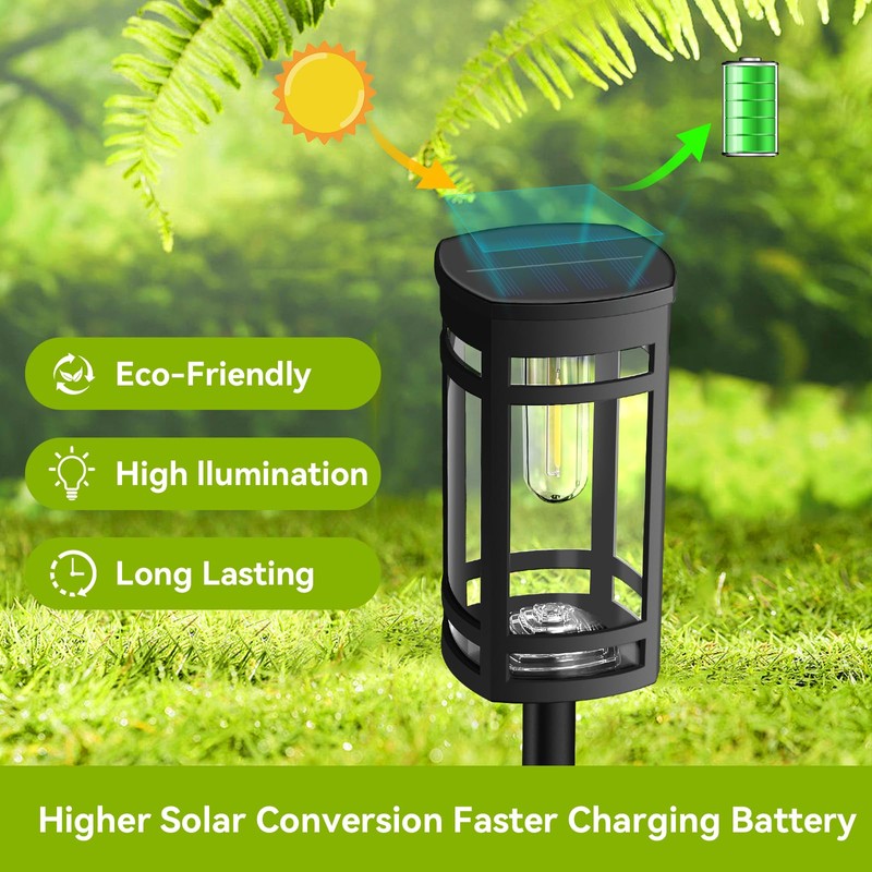 EXCMARK Solar Lights Outdoor Waterproof for Garden Pathway Walkway Driveway