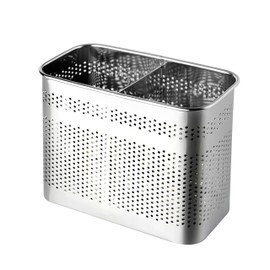 Stainless Steel Cutlery Utensil Holder (Medium Square) Chopsticks Holder for Dishwasher