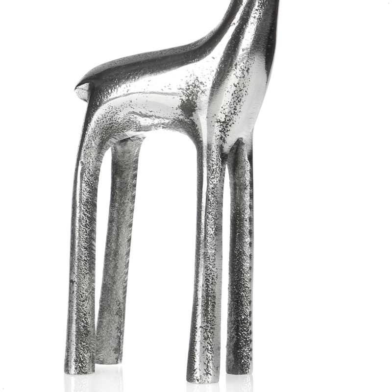 com-four® Reindeer Sculpture Decorative Figure Made of Aluminium - Christmas