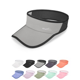GXCROR Sports Sun Visor Hat Men Women, Lightweight Breathable Quick-Dry Visor Hat, UPF 50+ Tennis Golf Running Visor