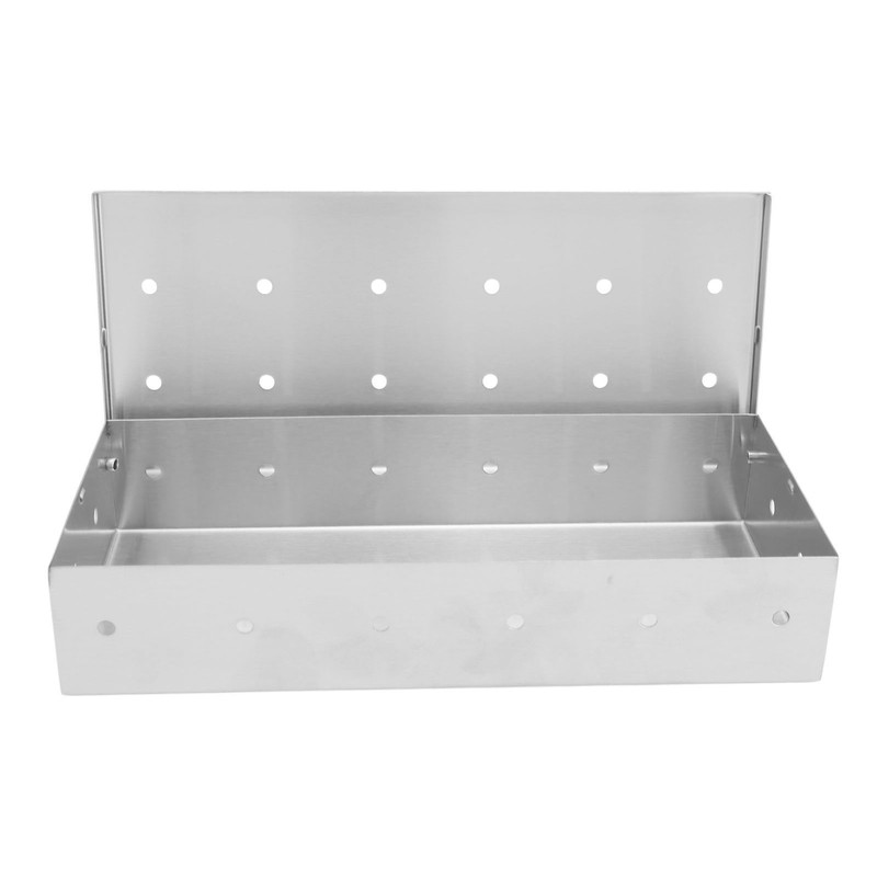 Smoker Box Professional Rectangular Add Smokey BBQ Flavor Stainless Steel