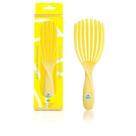 Nature Spell FlexiFlow Detangling Hair Brush | Detangles All Hair Types | For Wet & Dry Hair | Flexible Strands for Pain Free Brushing & Cleaning | Eliminates Knots & Reduces Breakage - Color: Yellow