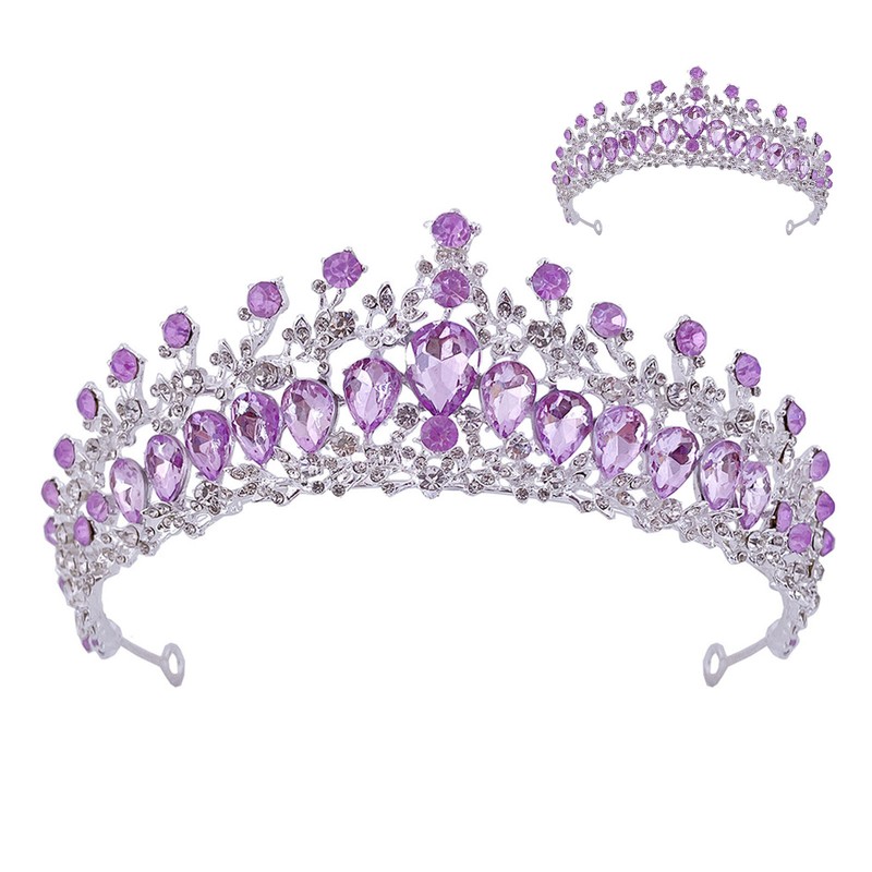 Women Wedding Crown Zinc Alloy Exquisite Rhinestone Bride Crown Hair