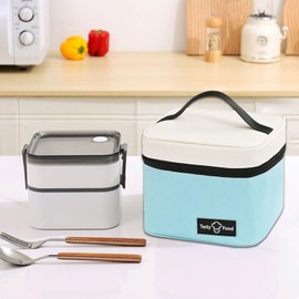 FAVORTALK Lunch Box Bag Insulated Lunch Bag Tote Bag for Women Water-Resistant Thermal Leak Proof Lunch Organizer for Work School Picnic Large Capacity Lunch Bags with Handle - WCB41813