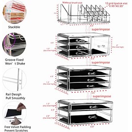 Luce un maquillaje siempre ordenado gracias a Cq acrylic: Descubre este Organizador de Maquillaje diseñado para maximizar el espacio de forma eficiente y con mucho