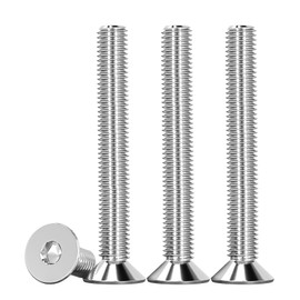 Drenky Pack of 25 M6 x 45 mm Countersunk Screws Stainless Steel V2A VA A2 Countersunk Screws with Hexagon Socket DIN 7991 / ISO 10642 Thread Screws Rustproof Silver Screws Metric Standard Thread