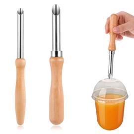 2 Pcs Straw Puncher For Plastic Lids Lemonade,Hole Puncher For Lemonade Cups,Straw Hole Puncher For Plastic Lids,