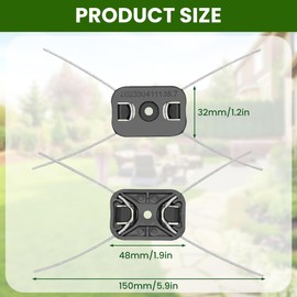 zhongko 10pcs Steel Wire Trimmer Heads, 150mm Four Head String Trimmer Replacement Head, Weed Wacker Attachment, String Trimmer Head for Gardens and Lawns, Electric Lawn Trimmer Essential Replacement