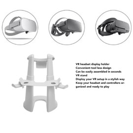 VR Stand for Quest 1 2, Universal VR Headset Stand with Stable Round Base, for Quest 1 2 for Rift S, Prevent Deformation (ABS 2)