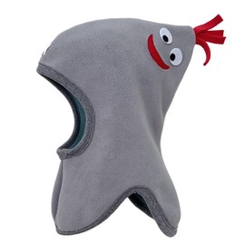 Risipu Children's Cock Warm Slip-On Hat Baby Comprehensive Windproof Cute Scarf Hat Children, gray