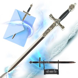 King Arthur’s Excalibur Letter Opener with Stand, Office Accessory, Home Decor, Gift for Collectors, Fans