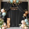 10x10ft Black Backdrop Curtain Panels for Parties - Wrinkle Free