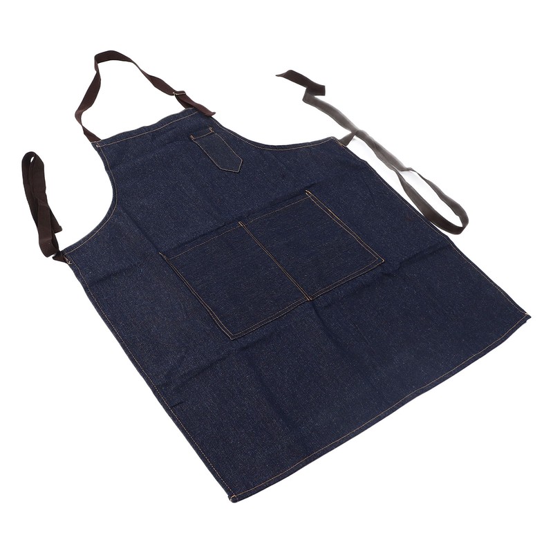 Denim Apron Abrasion Resistant Washable Chef Apron Adjustable Stylish Kitchen