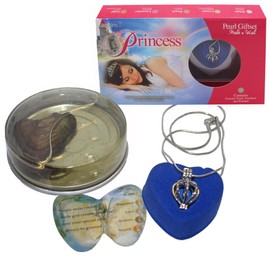 Wish Pearl Kit Creations Kit, Pendant Necklace, Cultured Pearl Oyster Necklace with Box Pearl in Oyster for Girl Women - Princess 2280