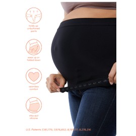 Ingrid & Isabel Basics - Bellaband - Belly Bands for Pregnant Women (L/XL, Black)