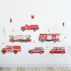 Sunnywall Premium Wall Sticker Fire Brigade Action Car Wall Sticker